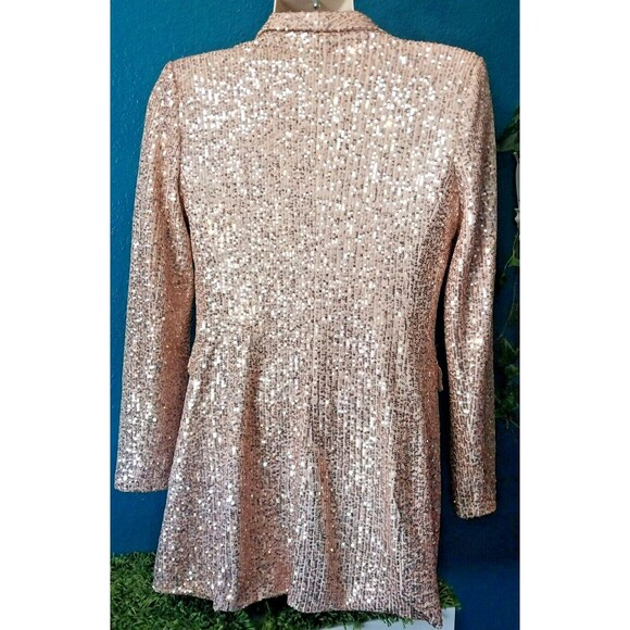 Vintage Judith March Sequin Jacket Blazer Champagne Size Large Womens - Picture 2 of 10